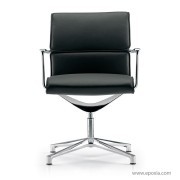 Fauteuil de travail Una executive cuir avec patins