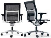 Fauteuil Una Plus résille noire avec soutien lombaire