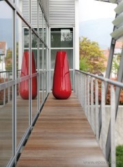 Grand pot Buba rouge laqué