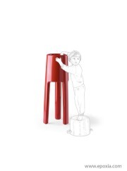 Pots design Sepio rouge laqué