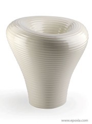 Pot Tambo blanc perlé laqué