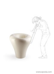 Pot Tambo blanc parlé laqué