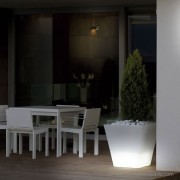 Grand pot lumineux Cono Cuadrado blanc