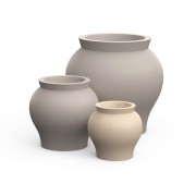 Déclinaison de pots Venus en polyéthylène roto-moulé