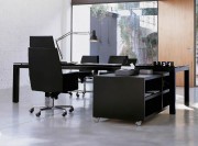 Fauteuil direction web cuir noir