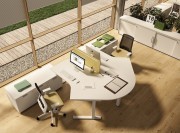 Bureaux Winglet (non réglables en hauteur) avec élément de convivialité