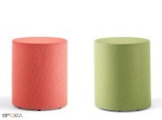 Petits poufs cylindriques Wow tissu