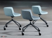 Tabouret bas Xoko sur roulettes