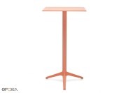 Table Ypsilon indoor/outdoor métal peinture epoxy rouge orangé